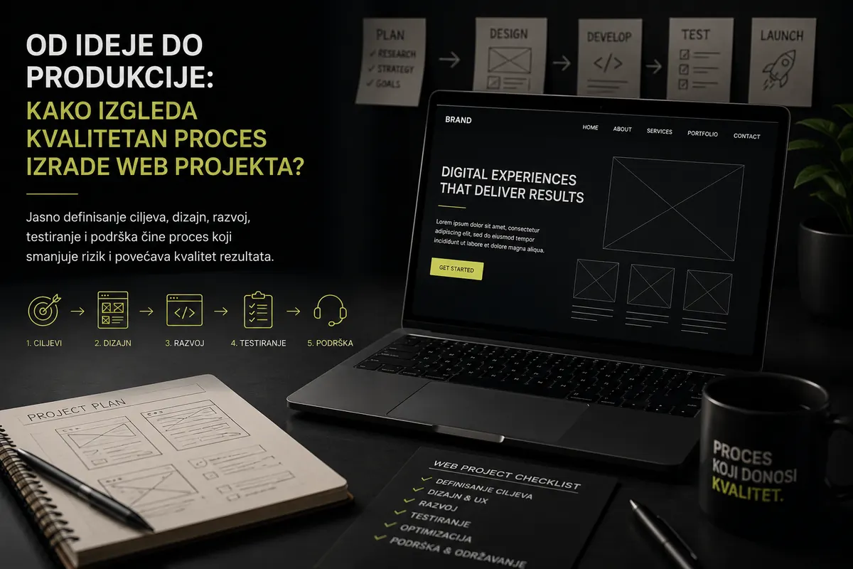 Proces izrade kvalitetnog web projekta od ideje do produkcije